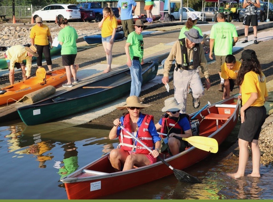 Harbormaster, Ryan Smith & Check-in Coordinator Margaret Keith working the boat launch with help from BTA volunteers and NJOTC Cadets.