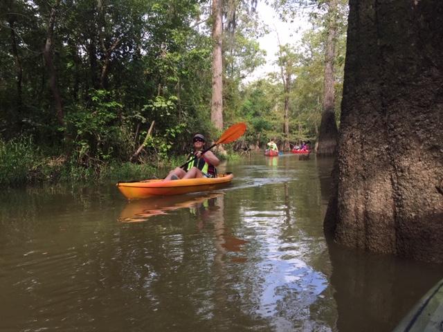 A paddler on the Cooks Lake to Scatterman route