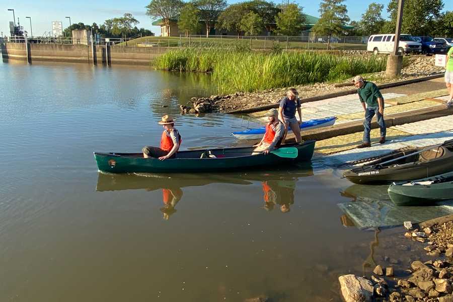 canoe launching by John Stafford