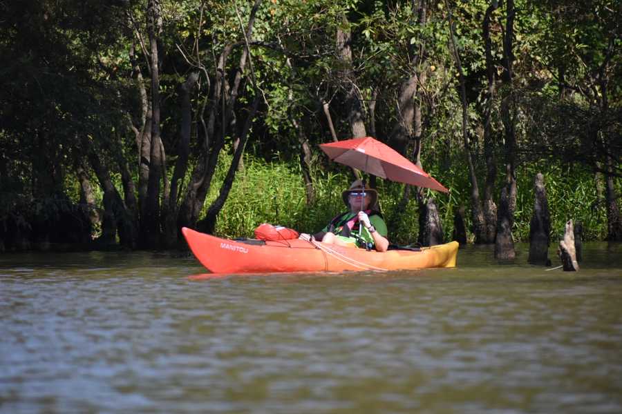 kayaker in the shade by Tara Nicole Bryant