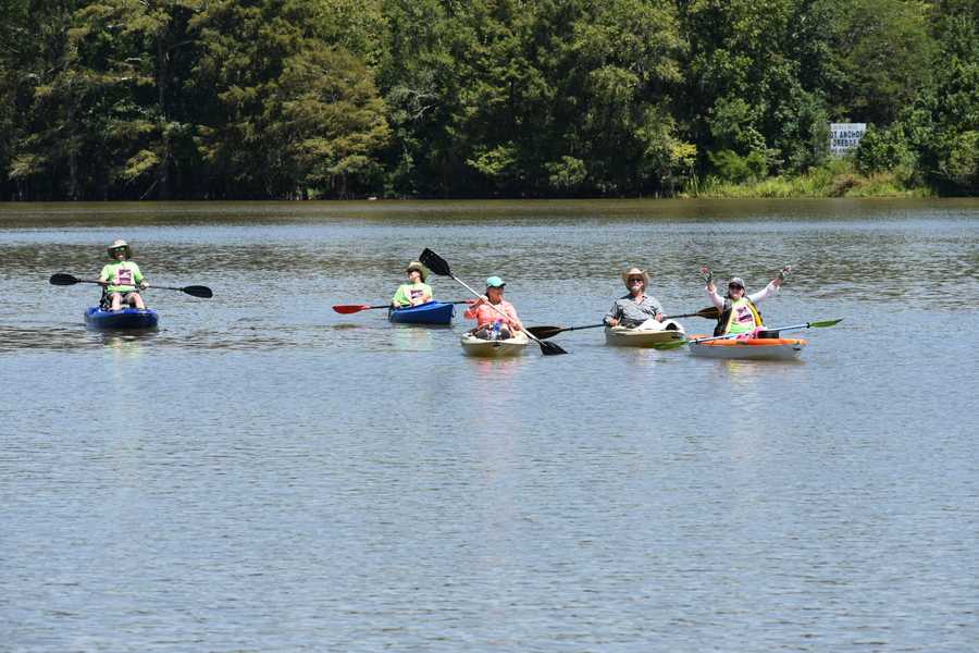 five kayakers by Tara Nicole Bryant